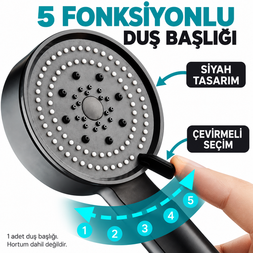 5 Fonksiyonlu Duş Başlığı - özellik ve kullanım bilgileri