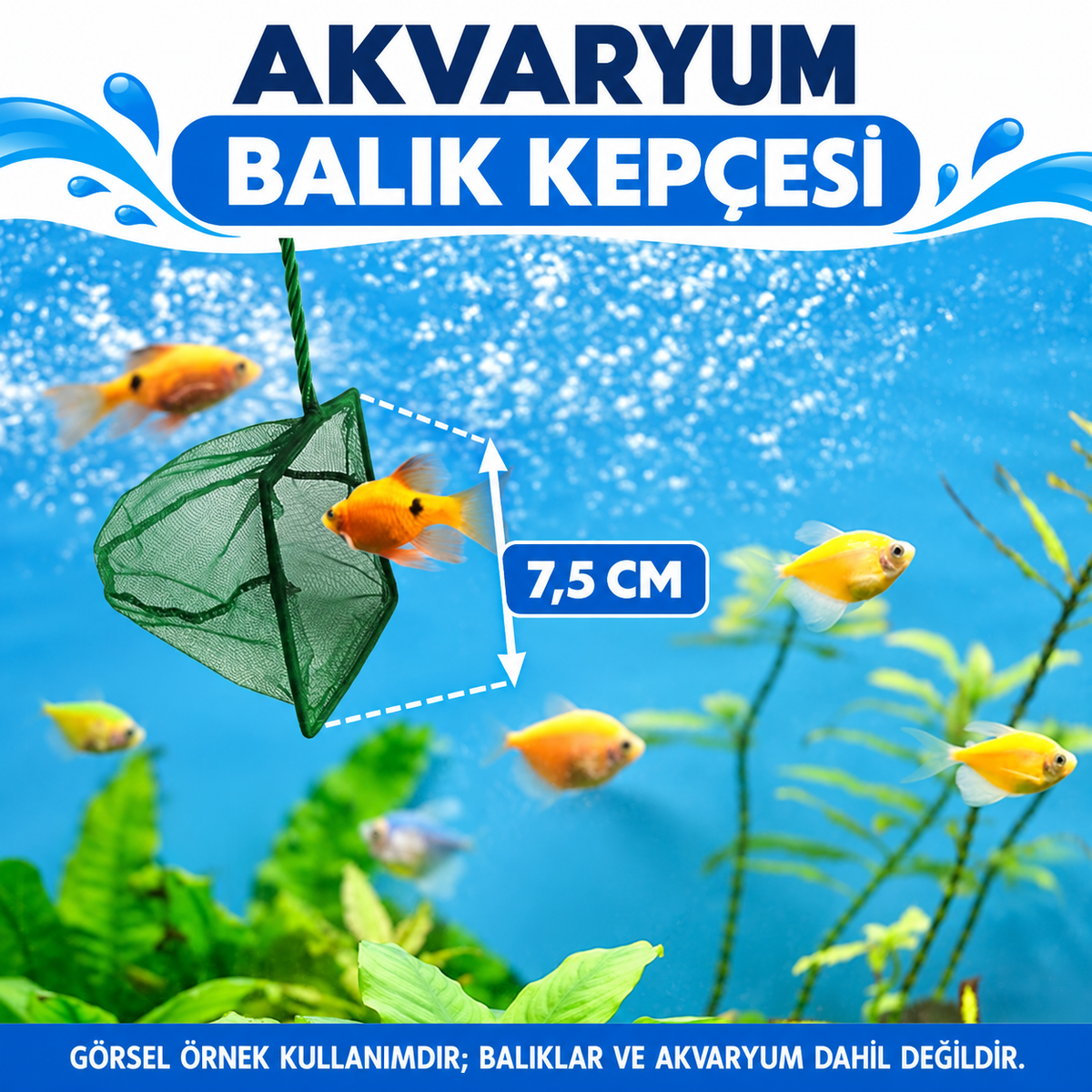 Akvaryum Balık Kepçesi 7.5 Cm. - özellik ve kullanım bilgileri