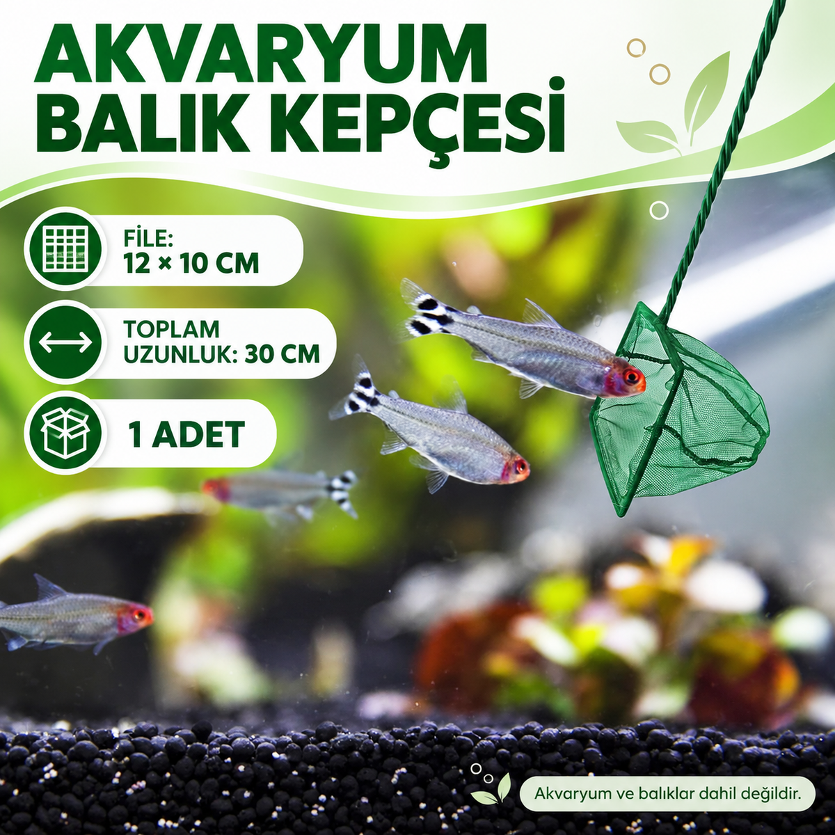 Akvaryum Balık Kepçesi 12 cm. - özellik ve kullanım bilgileri