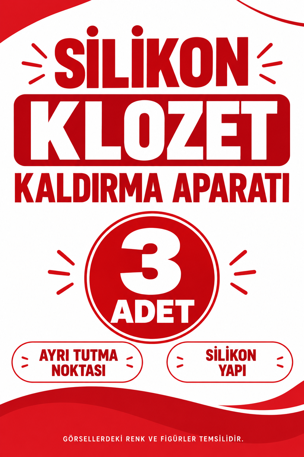 Silikon Klozet Kaldırma Aparatı 3 Adet - özellik ve kullanım bilgileri
