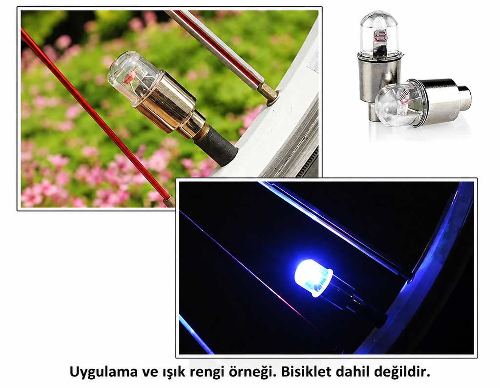 Işıklı Bisiklet Araba Sibop Kapağı 2 Adet - ürün görünümü