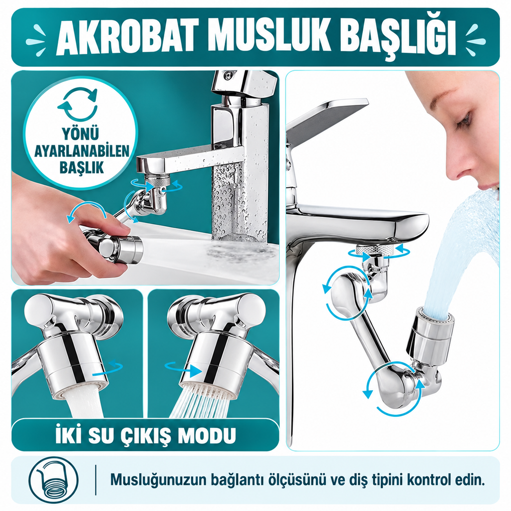 Akrobat Musluk Başlığı - özellik ve kullanım bilgileri