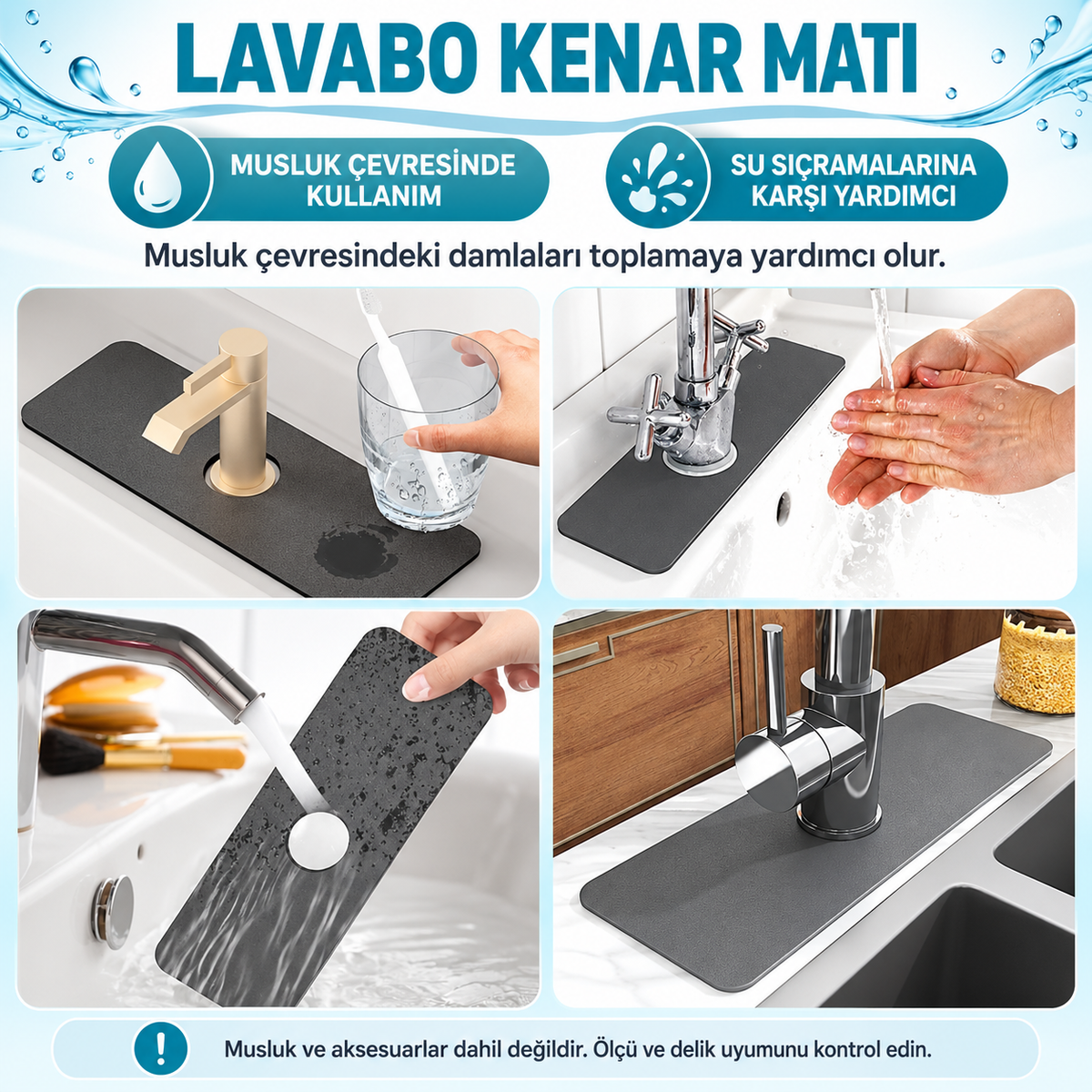 Su Emici Lavabo Kenar Matı - özellik ve kullanım bilgileri