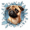 Fulcar French Bulldog Araç Stickerı - ürün görünümü