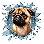 Fulcar French Bulldog Araç Stickerı - ürün görünümü