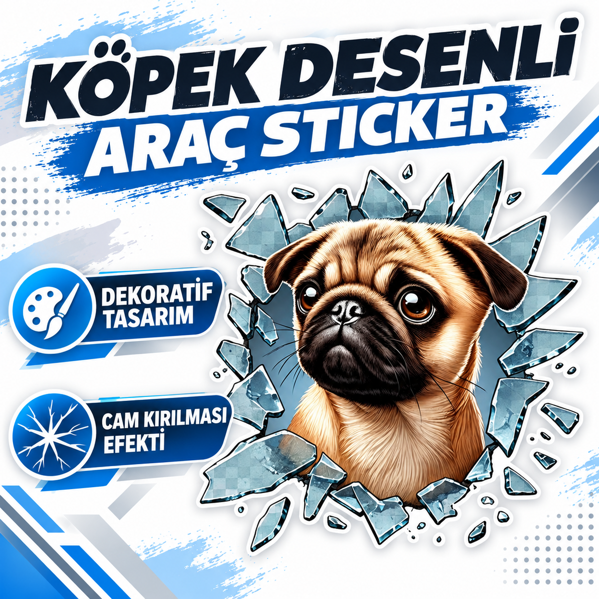 Fulcar French Bulldog Araç Stickerı - özellik ve kullanım bilgileri