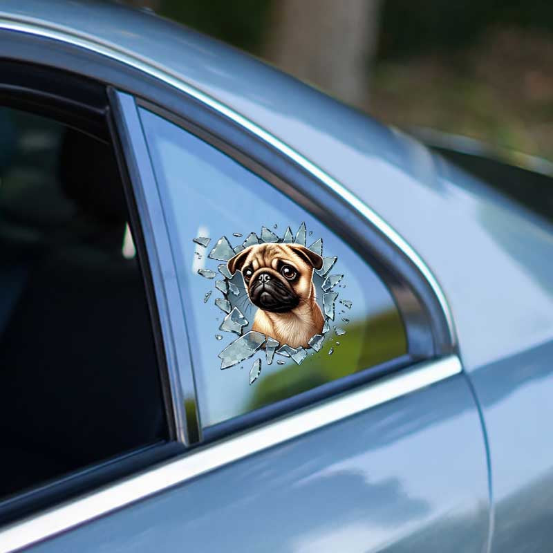 Fulcar French Bulldog Araç Stickerı - ürün görünümü