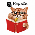 Decohandy Klozet Etiketi Keep Going Kedi - ürün görünümü