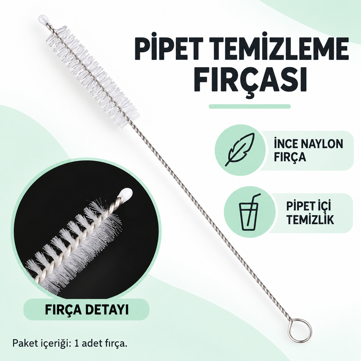 Pipet Temizleme Fırçası - özellik ve kullanım bilgileri