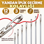 Kolay İplik Geçirilen İğne Seti 12 Adet - özellik ve kullanım bilgileri
