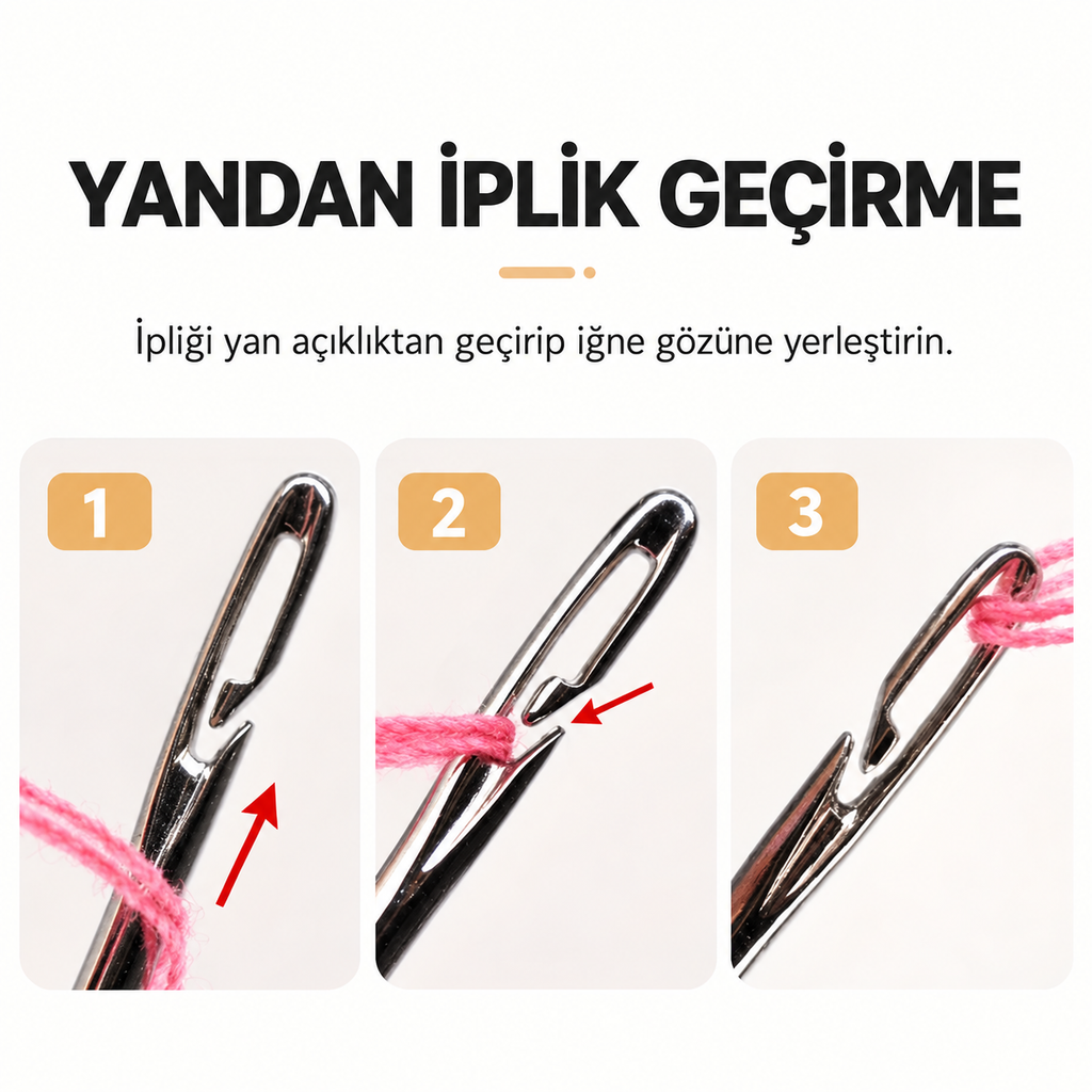 Kolay İplik Geçirilen İğne Seti 12 Adet - ürün görünümü