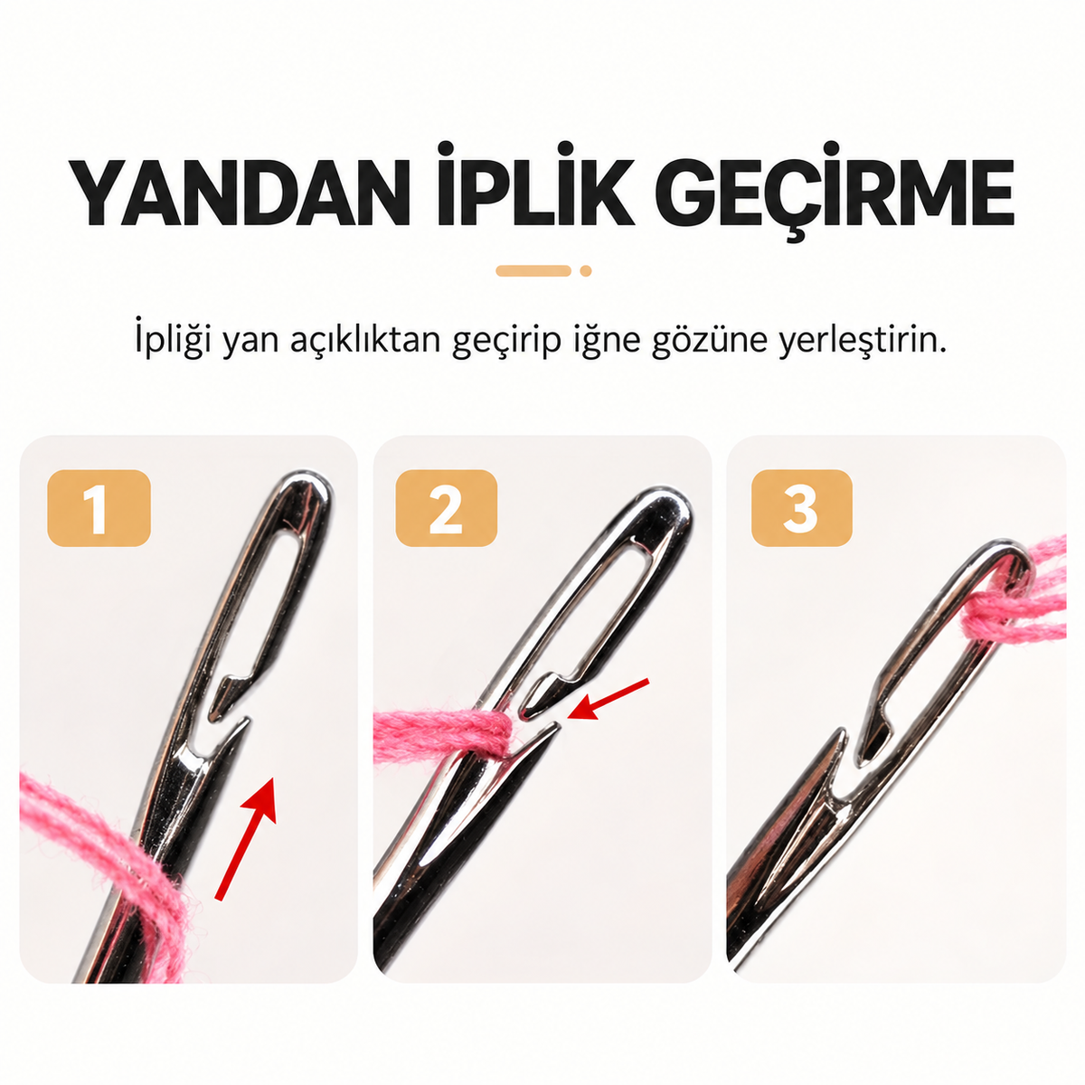 Kolay İplik Geçirilen İğne Seti 12 Adet - ürün görünümü