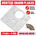 Paslanmaz Çelik Menteşe Onarım Plakası - özellik ve kullanım bilgileri