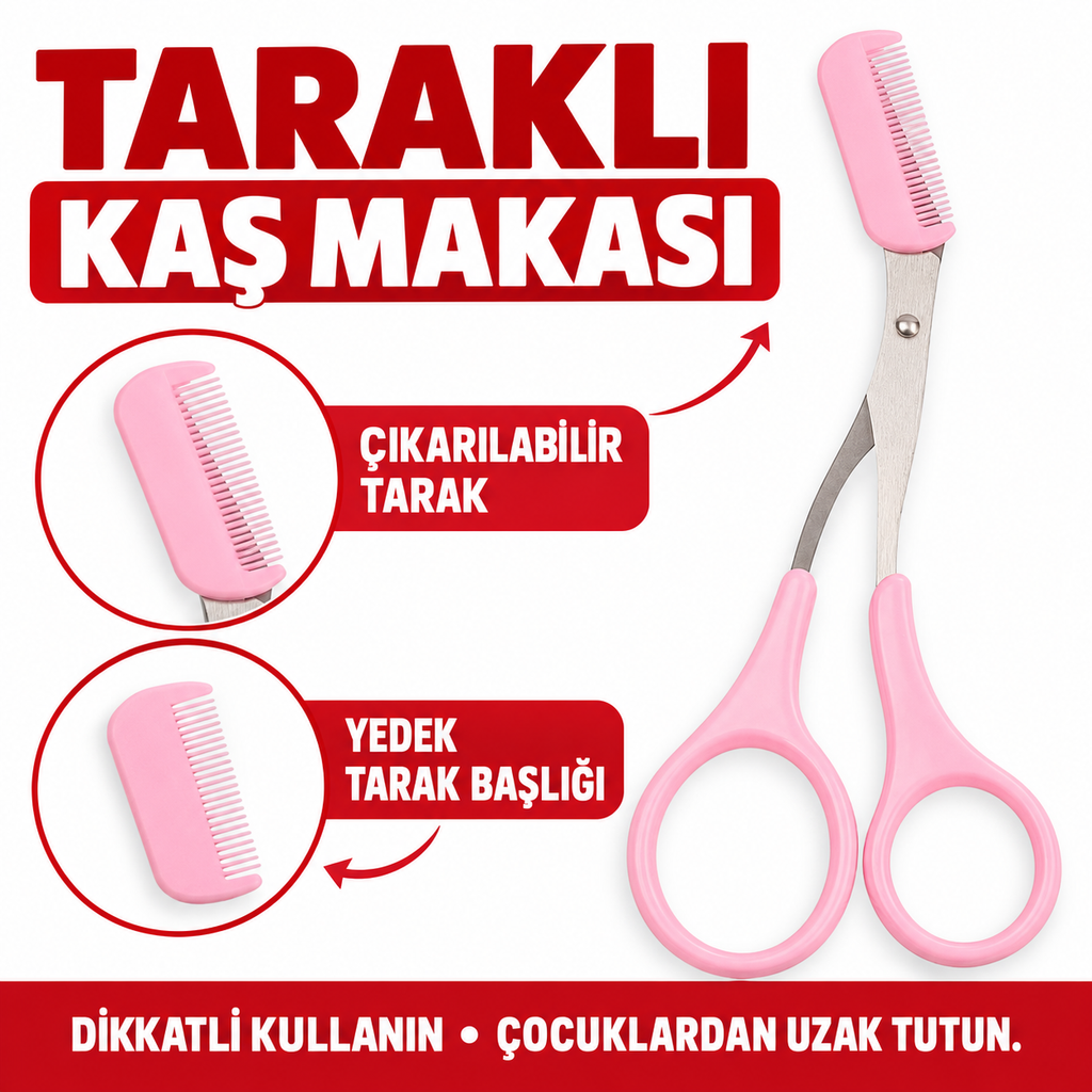 Taraklı Kaş Düzeltme Makası - özellik ve kullanım bilgileri