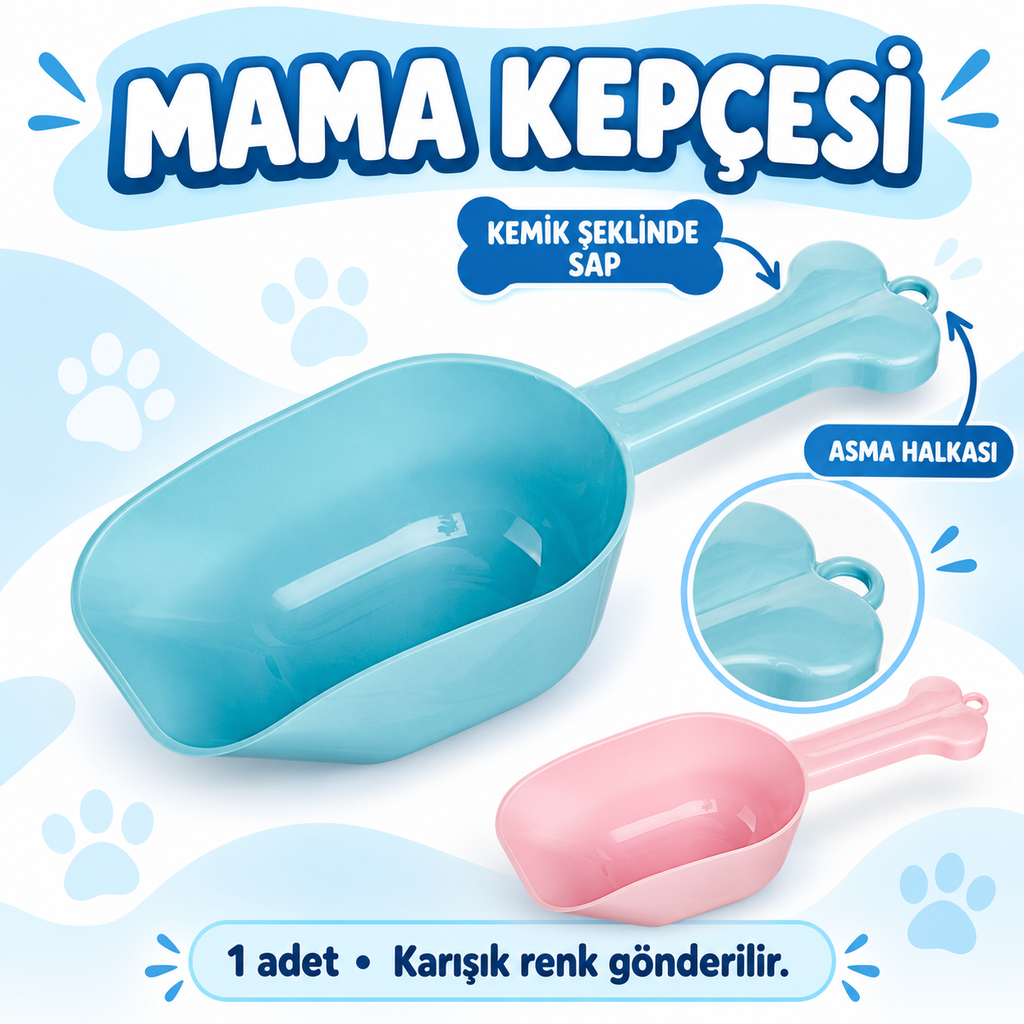 Mikopet Kedi ve Köpek Mama Kepçesi - özellik ve kullanım bilgileri