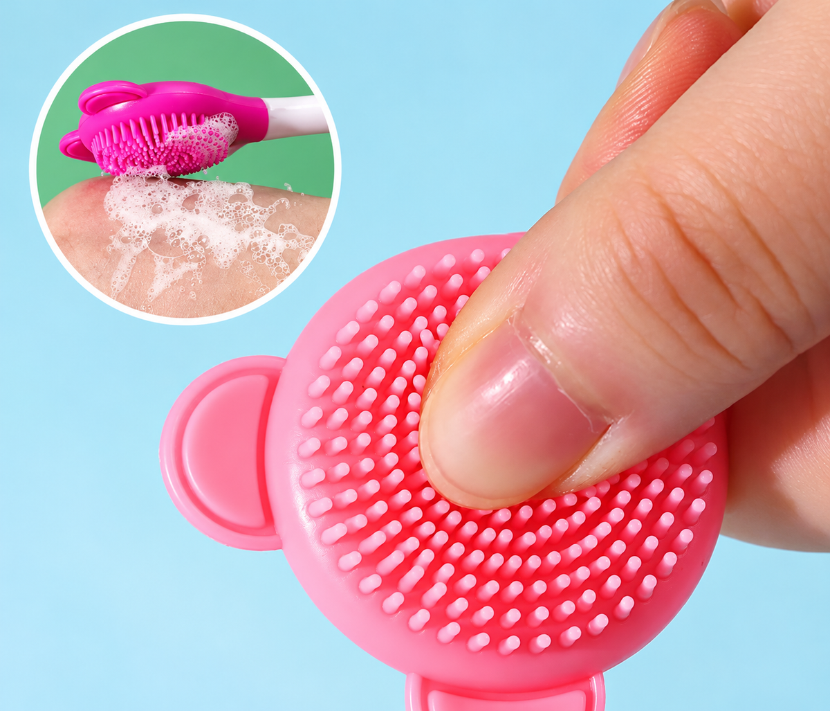 Silikon Yüz Temizleme Fırçası ve Maske Uygulama Spatulası - ürün görünümü
