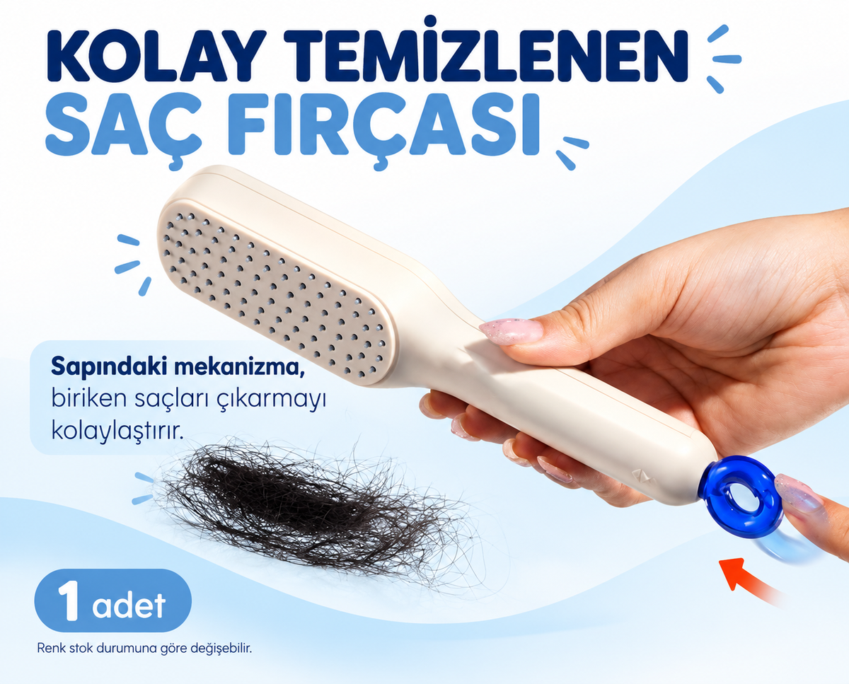 Kolay Temizlenen Saç Fırçası - özellik ve kullanım bilgileri