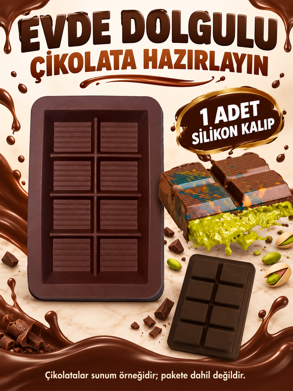 Silikon Dubai Çikolata Kalıbı - özellik ve kullanım bilgileri