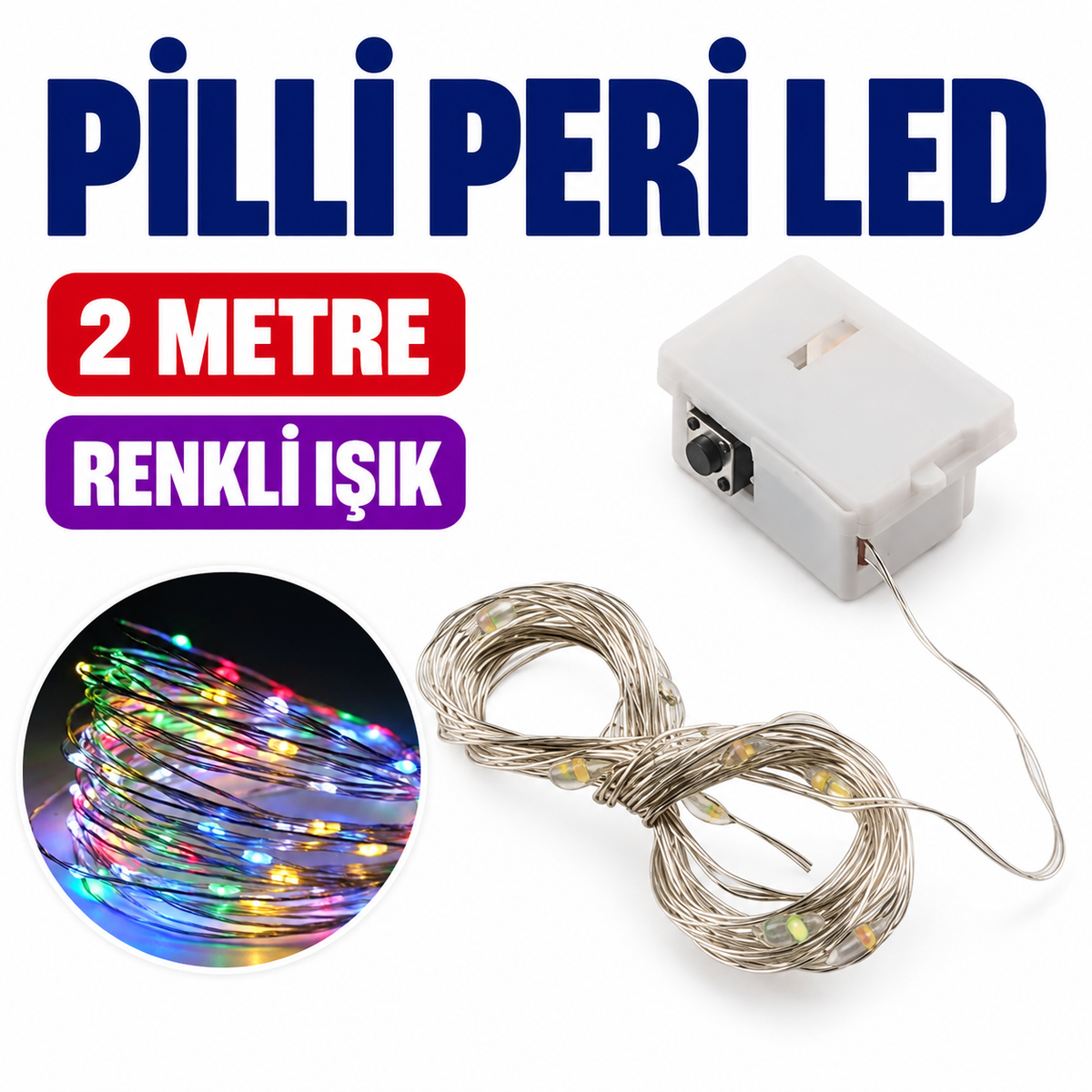2m Pilli Peri Led RGB - özellik ve kullanım bilgileri