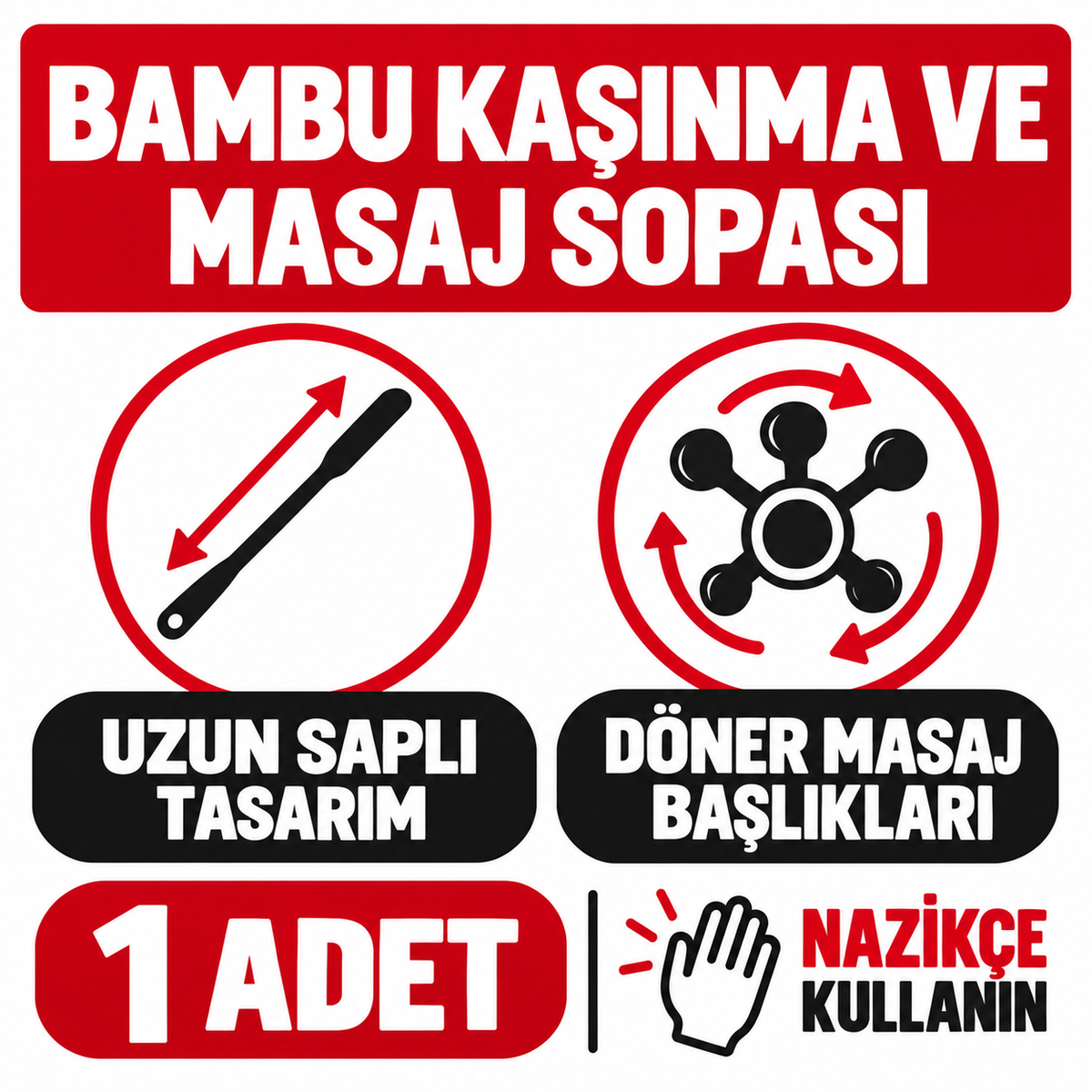 Doğal Bambu Kaşınma Ve Masaj Sopası - özellik ve kullanım bilgileri