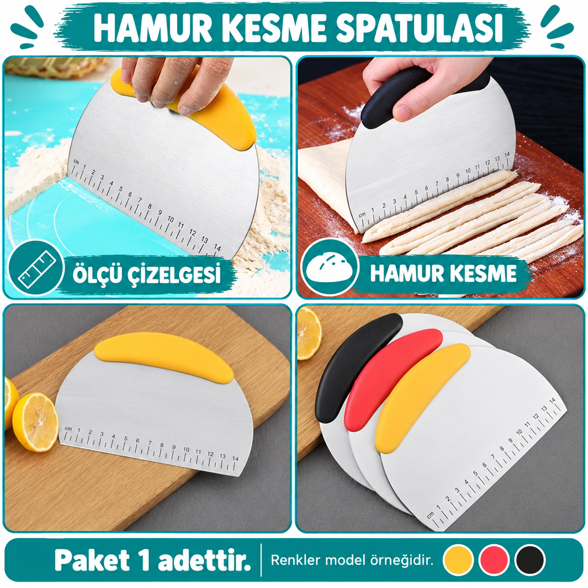 Paslanmaz Çelik Hamur Kesme ve Şekillendirme Spatulası - özellik ve kullanım bilgileri