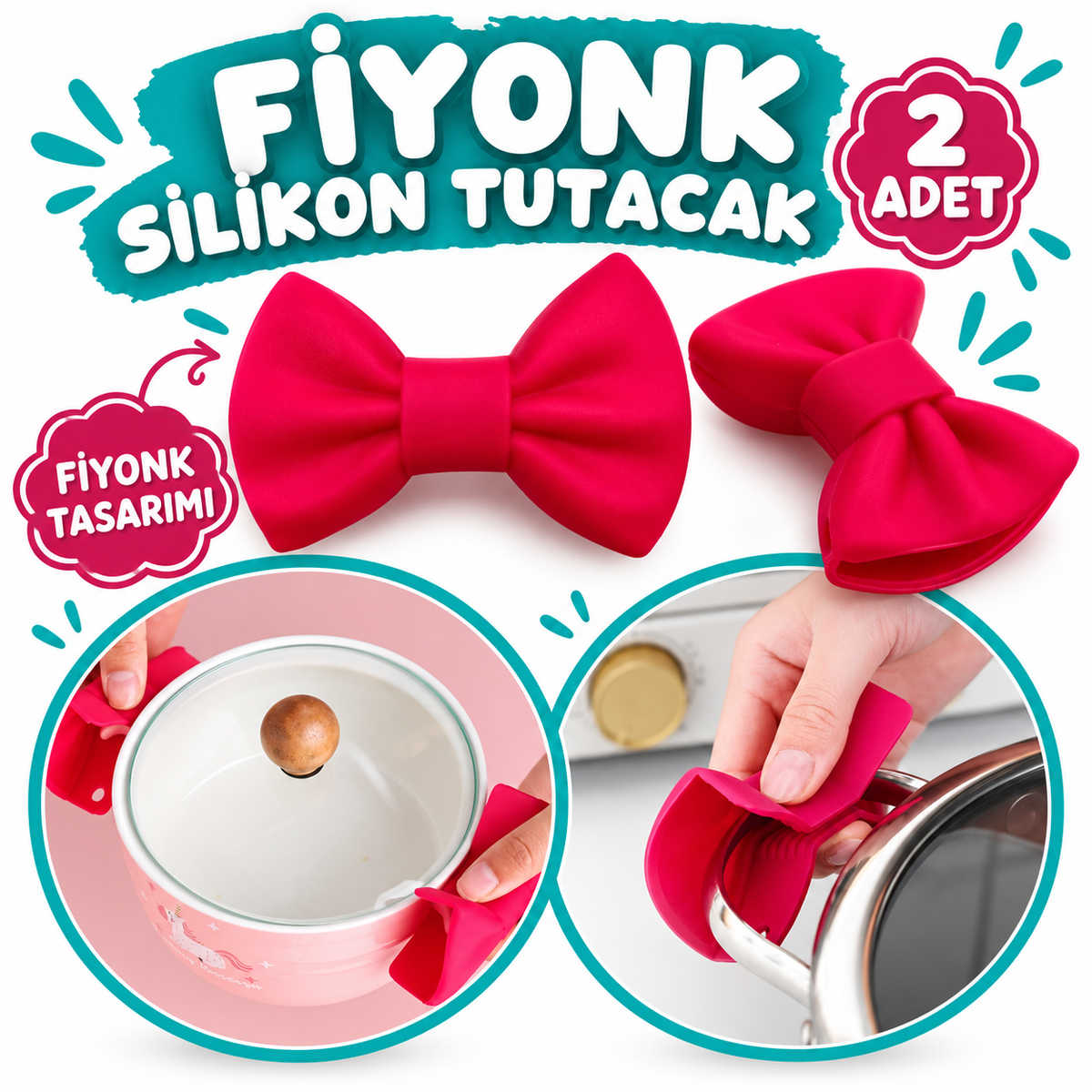 Fiyonk Şeklinde Silikon Tutacak - özellik ve kullanım bilgileri
