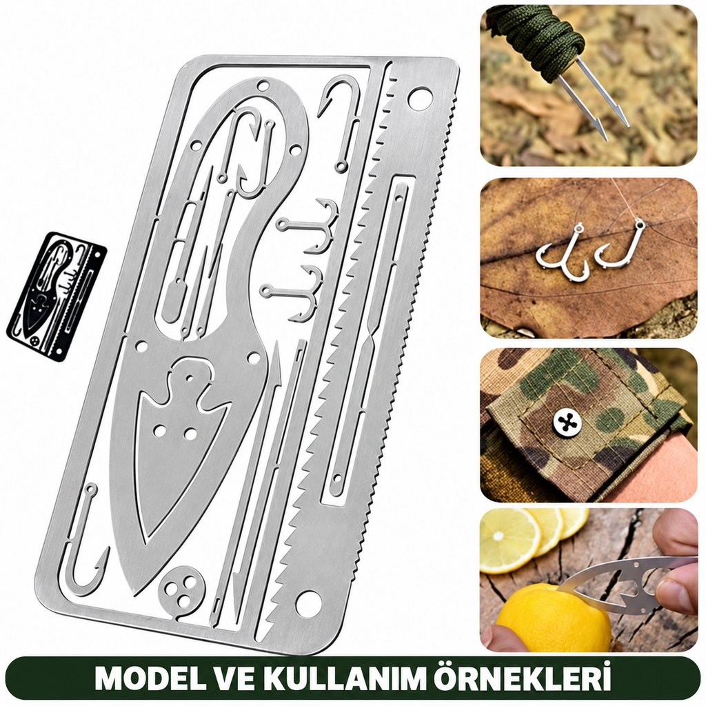 Çok Fonksiyonlu Kart Tipi Balıkçı Kiti - ürün görünümü