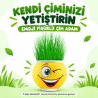 Çim Adam Saksı Emoji Figürlü 1 Adet - özellik ve kullanım bilgileri