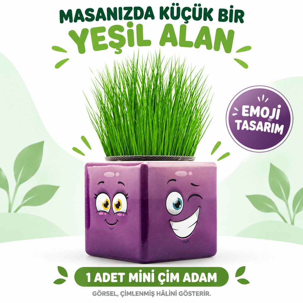 Çim Adam Mini Küp Emoji Figürlü 1 Adet - özellik ve kullanım bilgileri