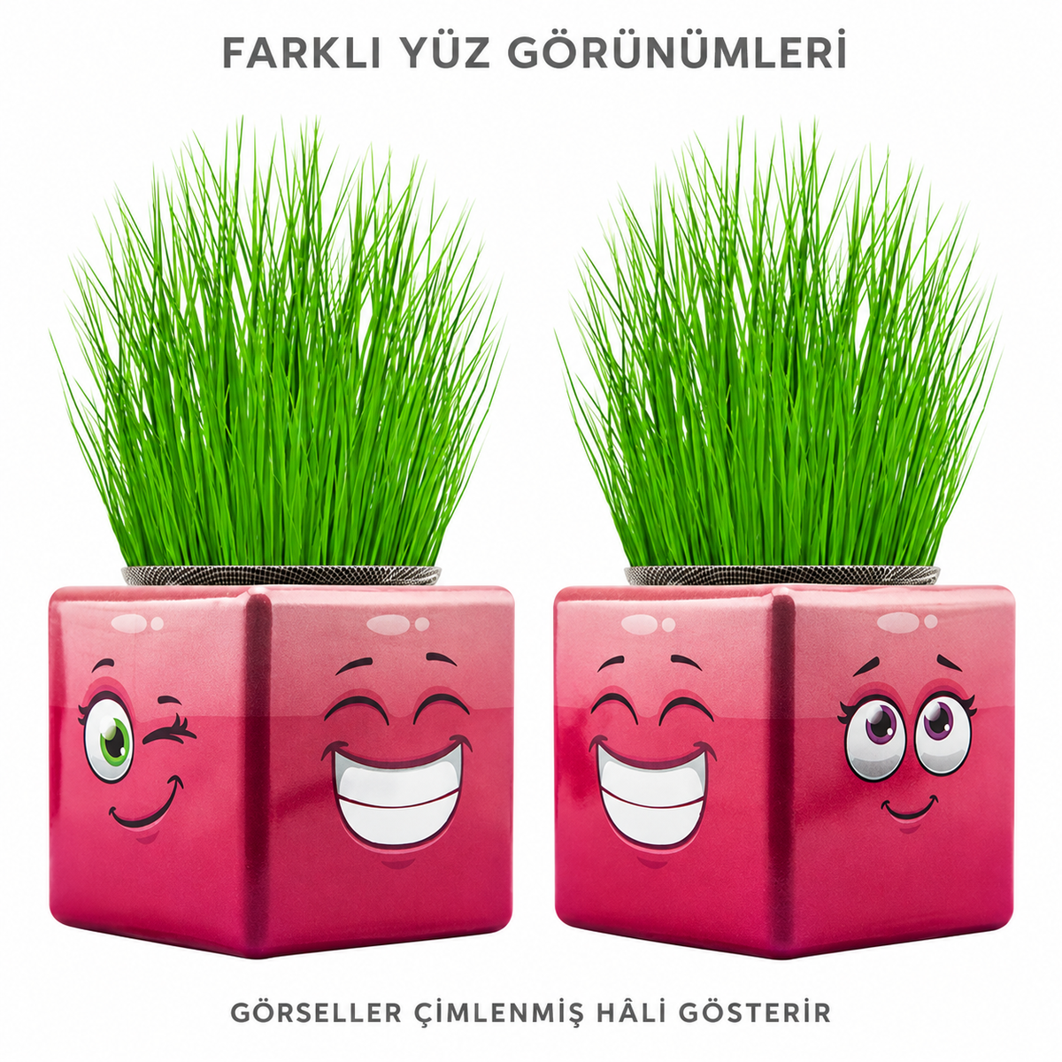Çim Adam Mini Küp Emoji Figürlü 1 Adet - ürün görünümü
