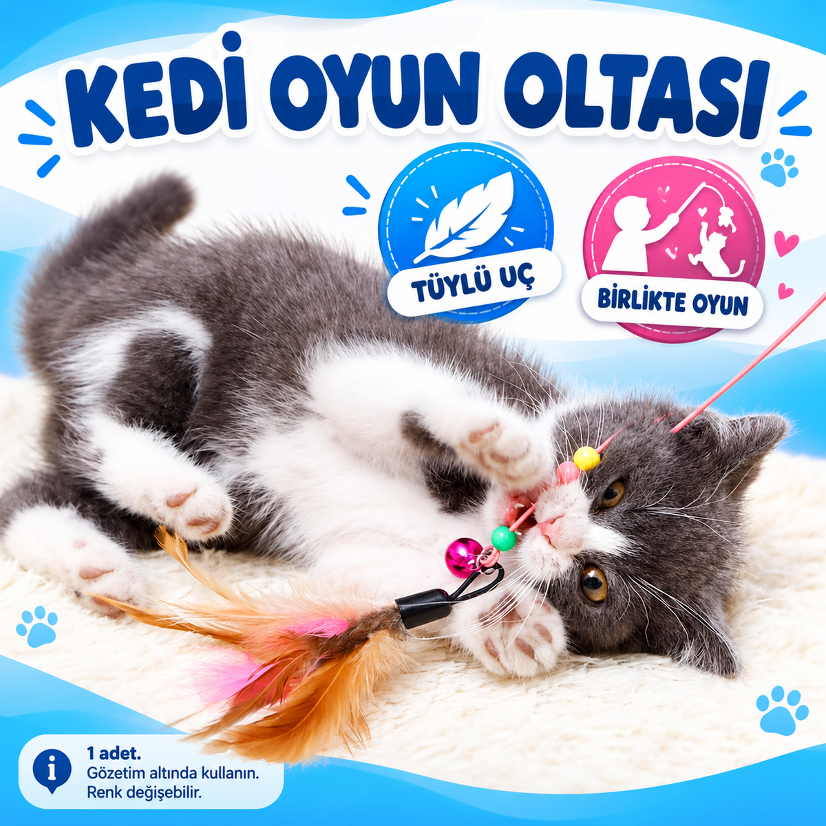 Kedi Oyun Oltası 90 cm - özellik ve kullanım bilgileri