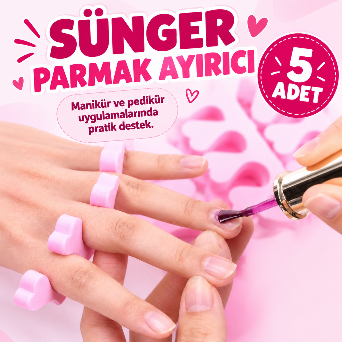 Parmak Ayırıcı Sünger Manikür Pedikür Aparatı 5 ADET - özellik ve kullanım bilgileri