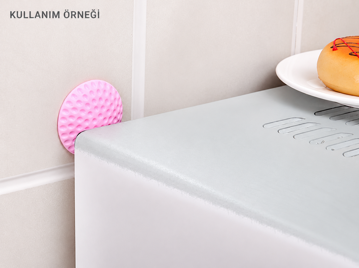 Çok Amaçlı Silikon Kapı Duvar Koruyucu Tampon - 4lü Paket - ürün görünümü