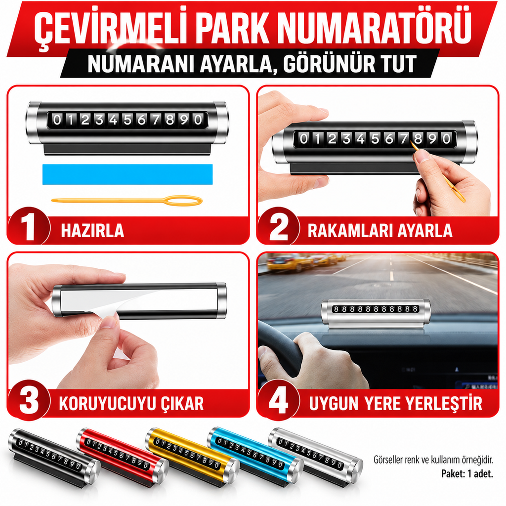 Çevirmeli Ayarlı Torpido Üstü Silindir Numaratör - özellik ve kullanım bilgileri
