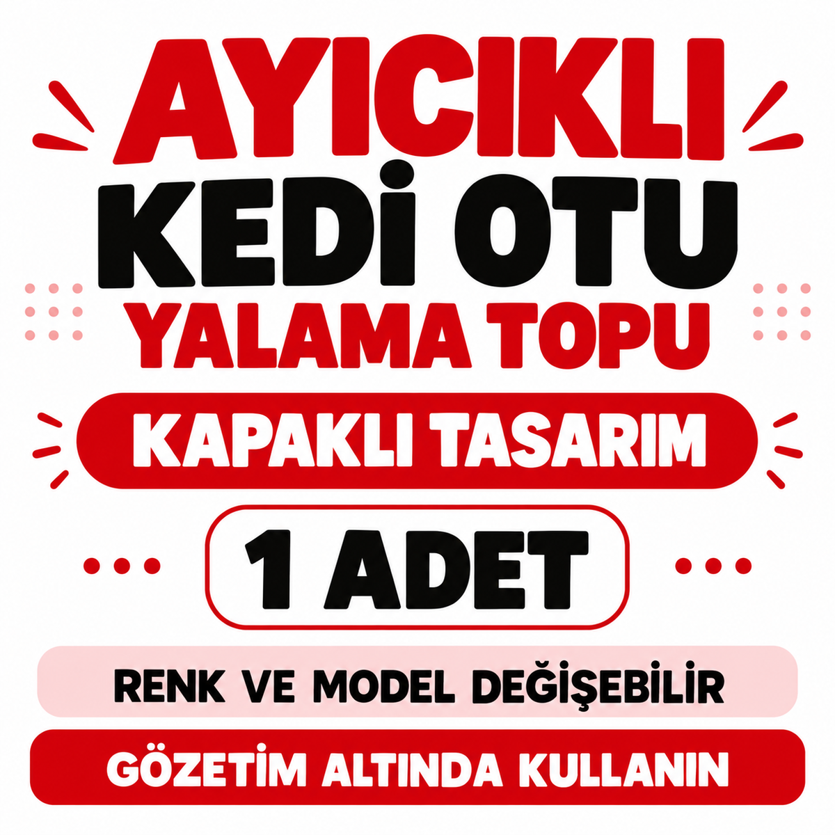 Ayıcıklı Kedi Otu Yalama Topu - özellik ve kullanım bilgileri