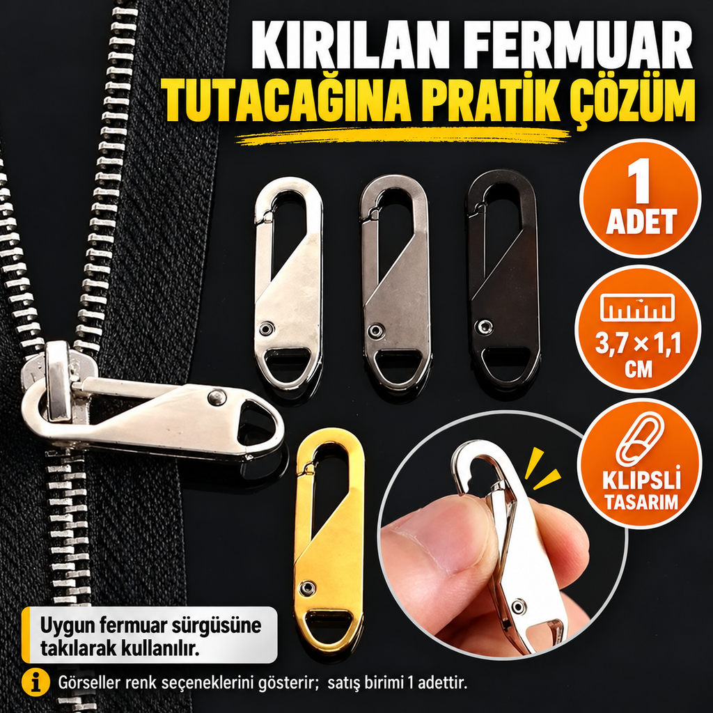 Fermuar Sürgüsü Başlığı , Yedeği - özellik ve kullanım bilgileri