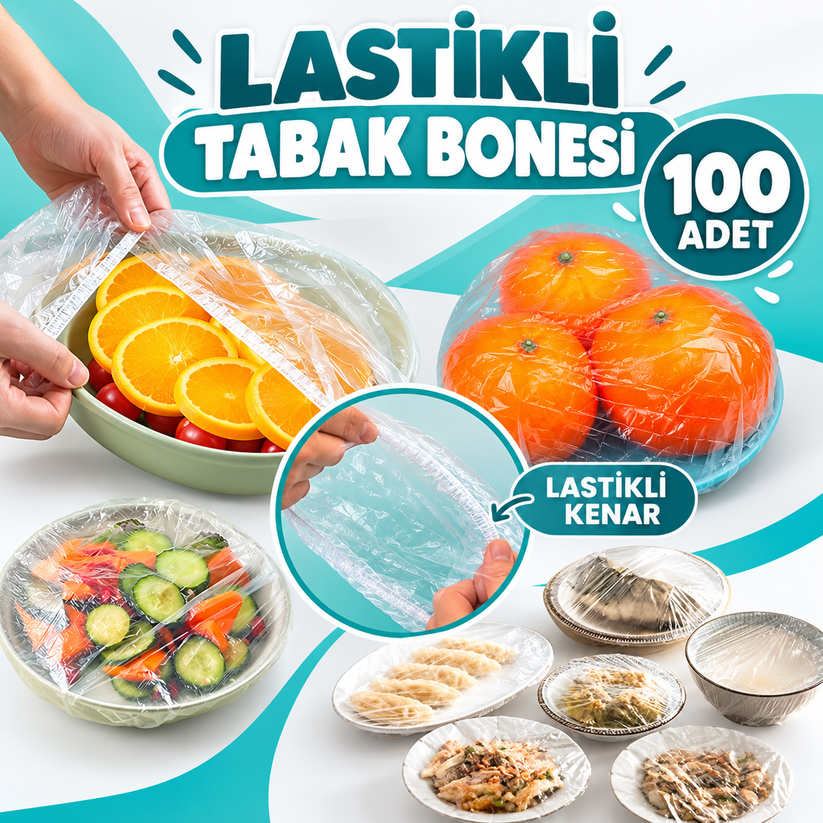 Lastikli Tencere Ve Tabak Bonesi 100 Adet - özellik ve kullanım bilgileri