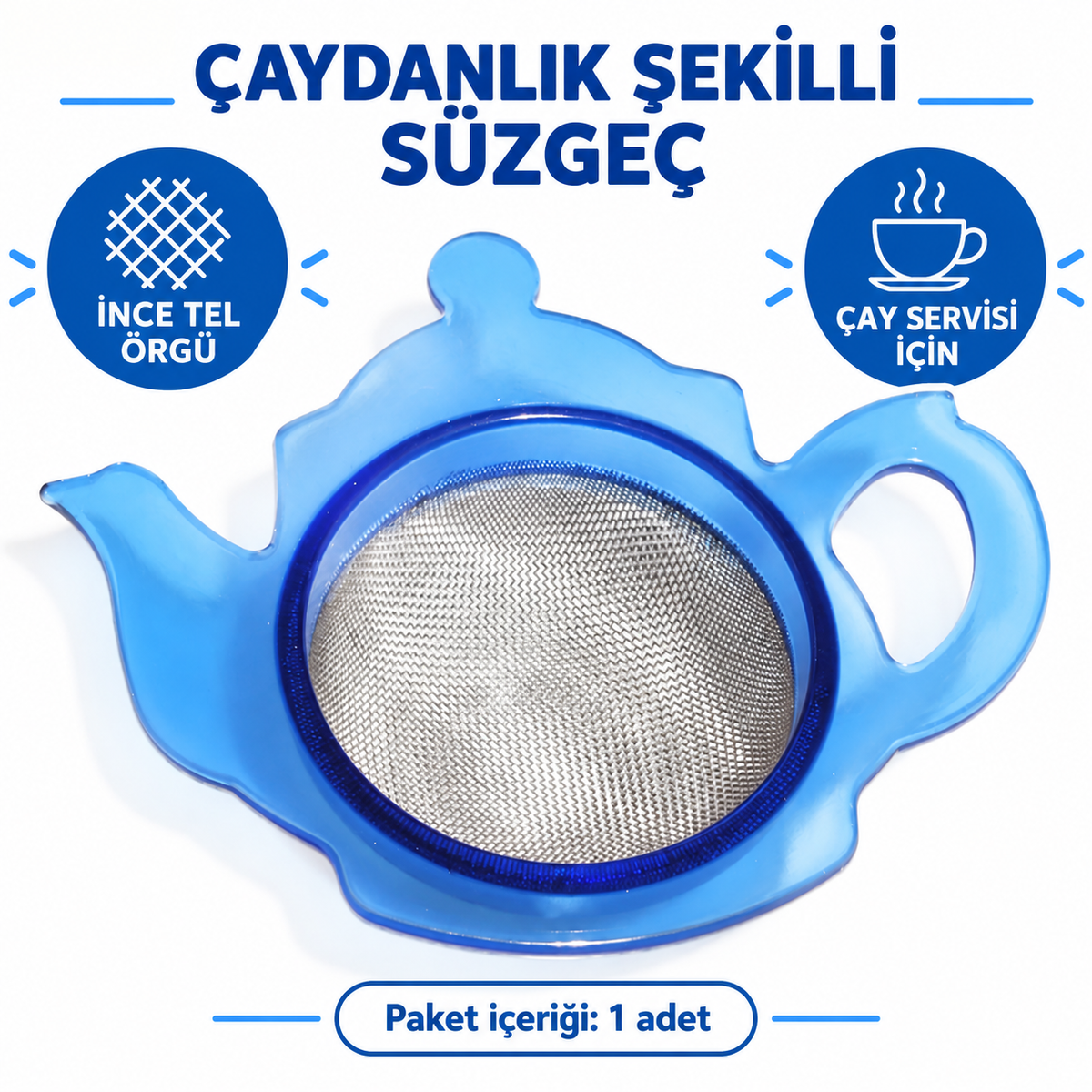 Çaydanlık Şekilli Çay Süzgeci - özellik ve kullanım bilgileri