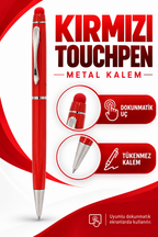 Kırmızı Touchpen Metal Kalem - özellik ve kullanım bilgileri