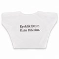 Eşeklik Ettim Yazılı Peluş Oyuncak Tişörtü - ürün görünümü