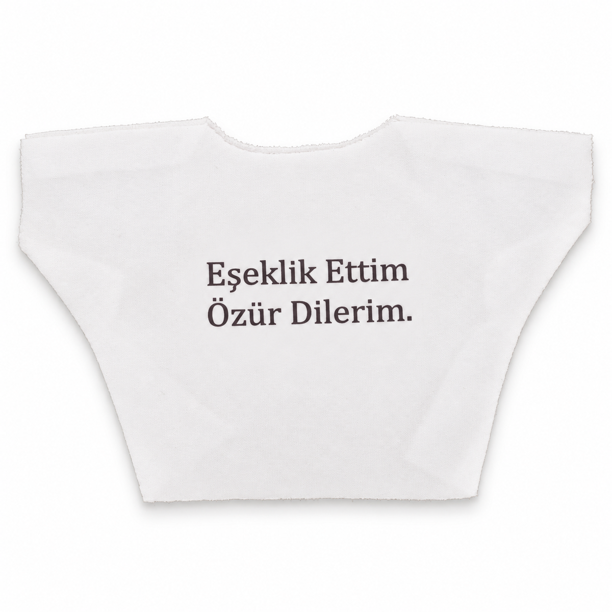 Eşeklik Ettim Yazılı Peluş Oyuncak Tişörtü - ürün görünümü