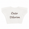 Özür Dilerim Yazılı Peluş Oyuncak Ayı Tişörtü - ürün görünümü