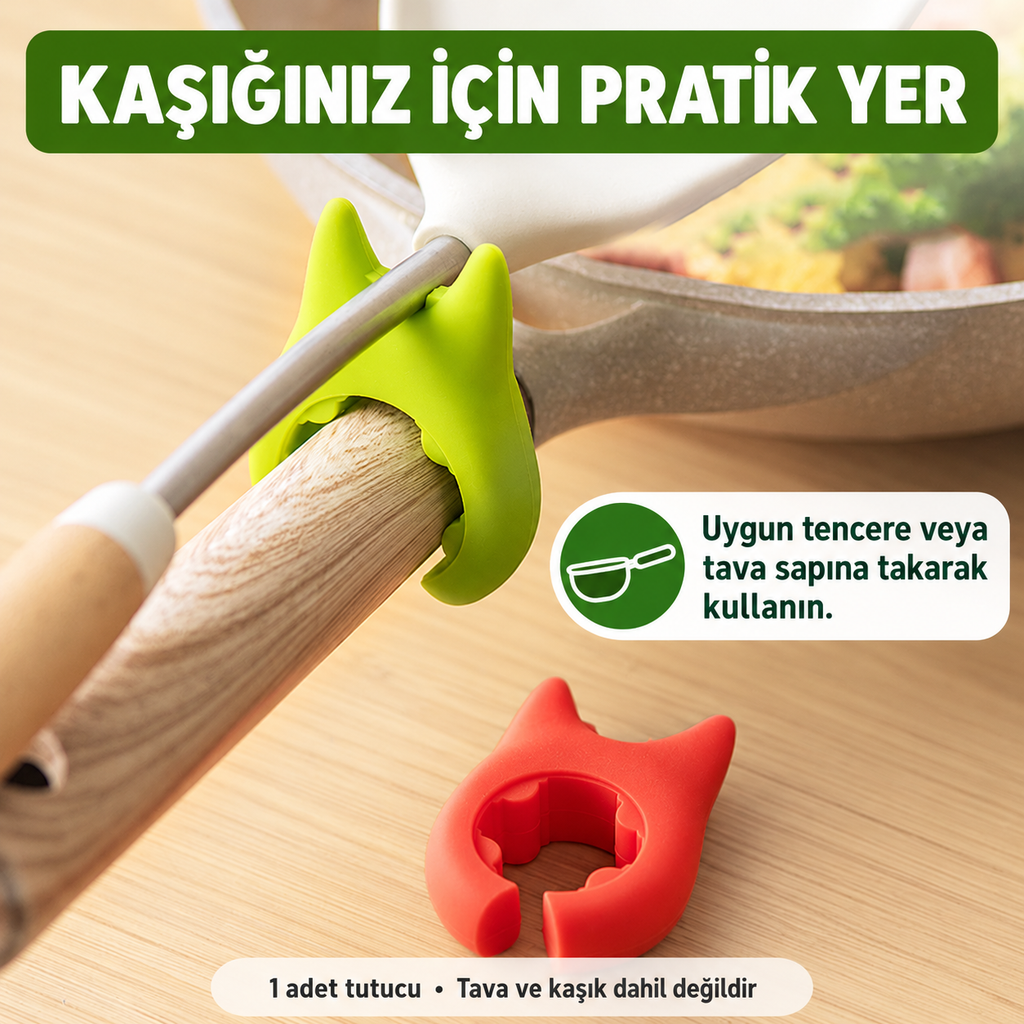 Silikon Tava Tencere Kaşık Tutucu - özellik ve kullanım bilgileri