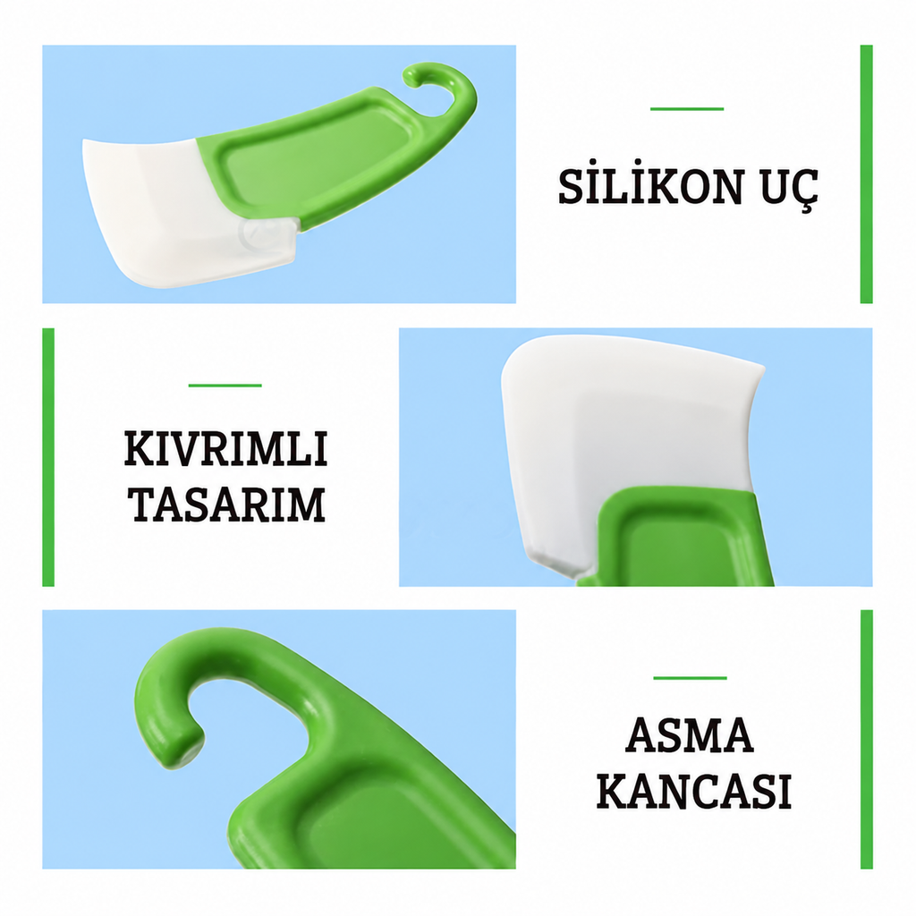 Silikon Uçlu Bulaşık Temizleme Kazıyıcı Spatula - özellik ve kullanım bilgileri