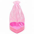 Pembe Kalpli Tül Kese - ürün görünümü