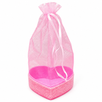 Pembe Kalpli Tül Kese - ürün görünümü