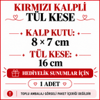 Kırmızı Kalpli Tül Kese - özellik ve kullanım bilgileri