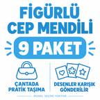 Sevimli Figürlü Çocuk Mendili 9'lu Paket - özellik ve kullanım bilgileri