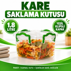 Kare Saklama Kutusu 1.8 Litre - özellik ve kullanım bilgileri