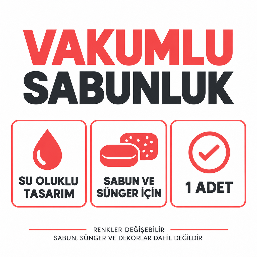 Vakumlu Su Oluklu Sabunluk - özellik ve kullanım bilgileri